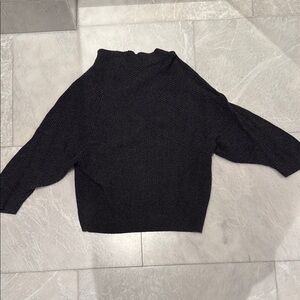 Brochu Walker Dark Gray Cowl Neck Women's Sweater